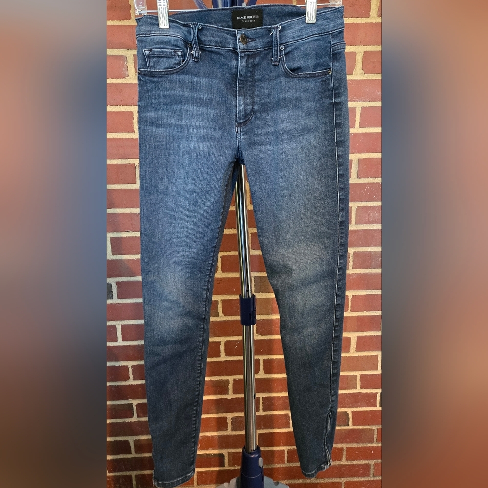 Black Orchid Womans Dark Blue Slim Jeans‎
